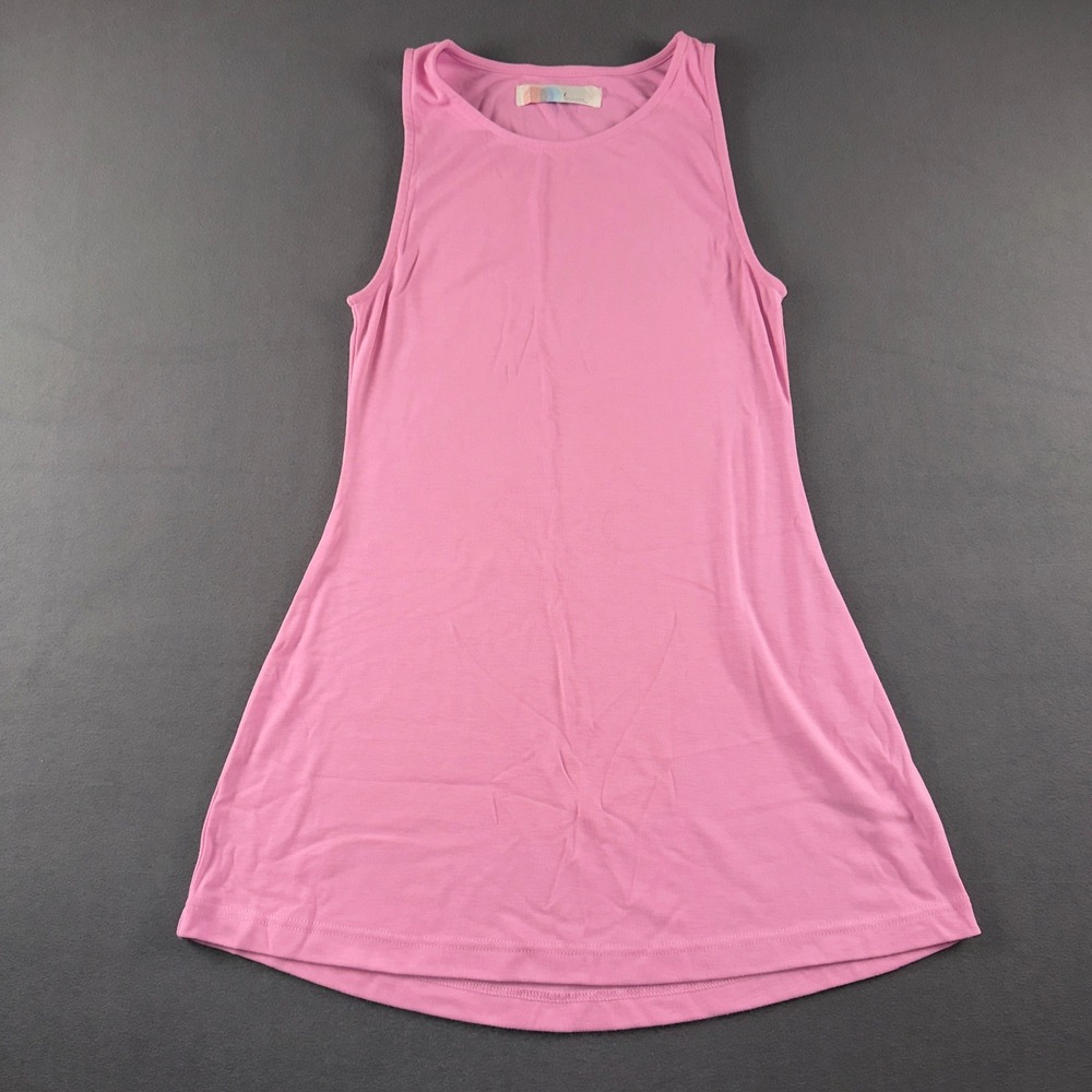 Free People FP Beach Pink Ribbed Sleeveless Mini Tank Dress Small